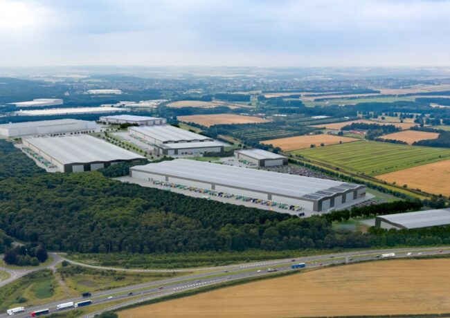 An artists impression of a new EM EX employment site in Worksop