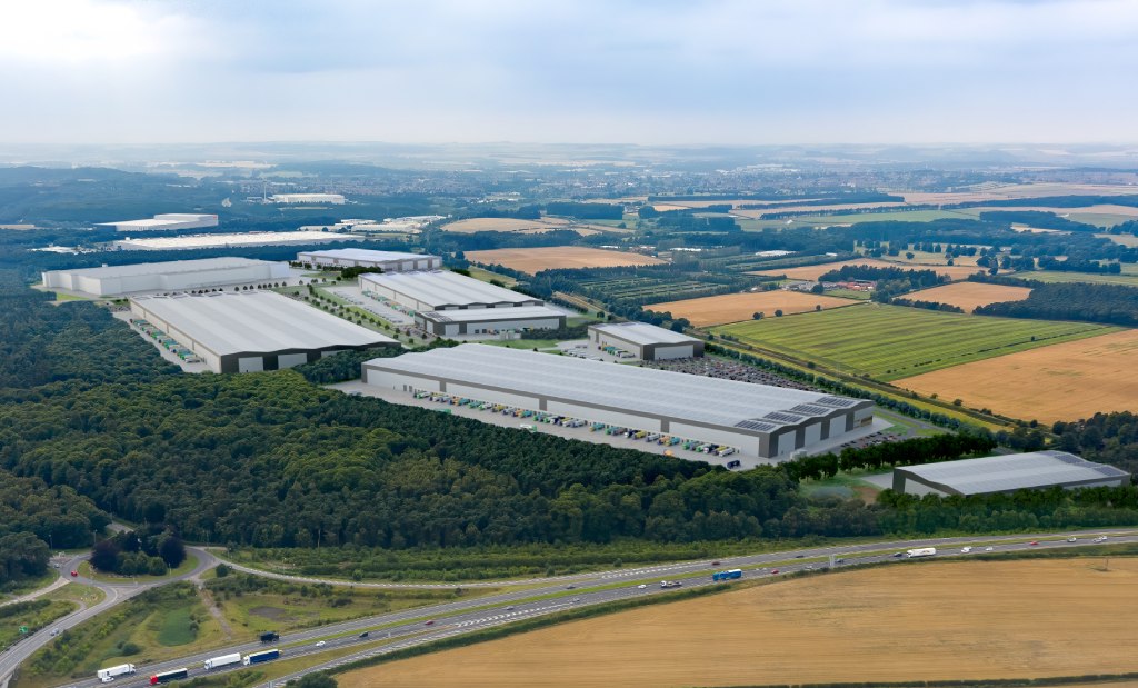 An artists impression of a new EM EX employment site in Worksop