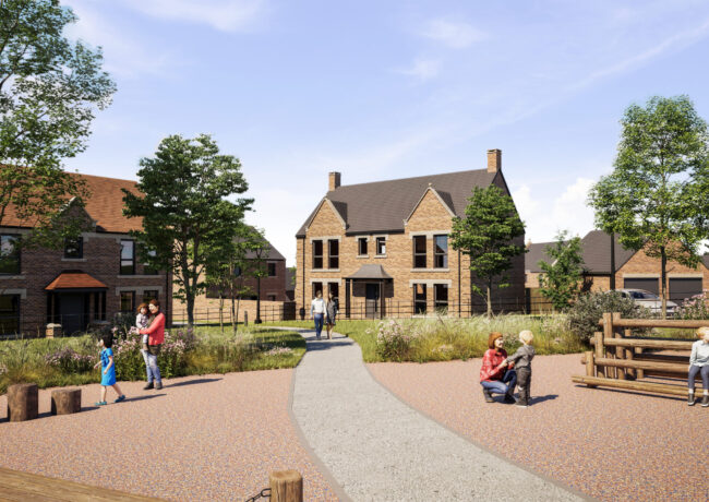 A CGI visual of a proposed development in Little Impney.