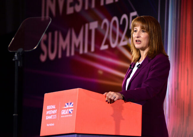 Chancellor Rachel Reeves at the regional investment summit in Birmingham.