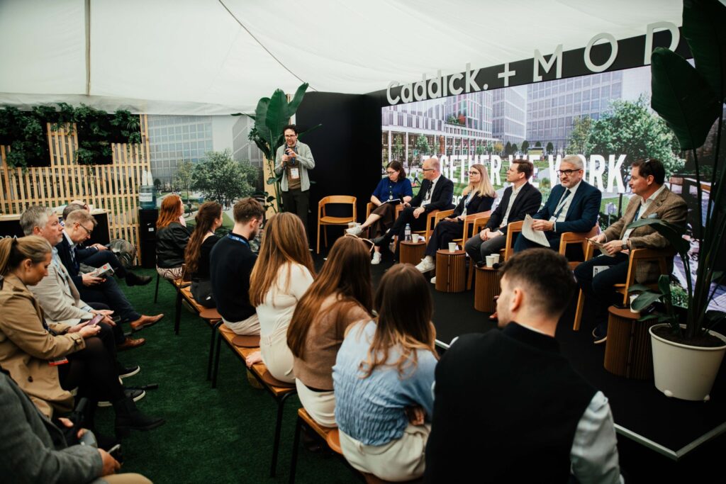 The Midlands viability discussion panel at UKREiiF. Credit: Caddick/Moda