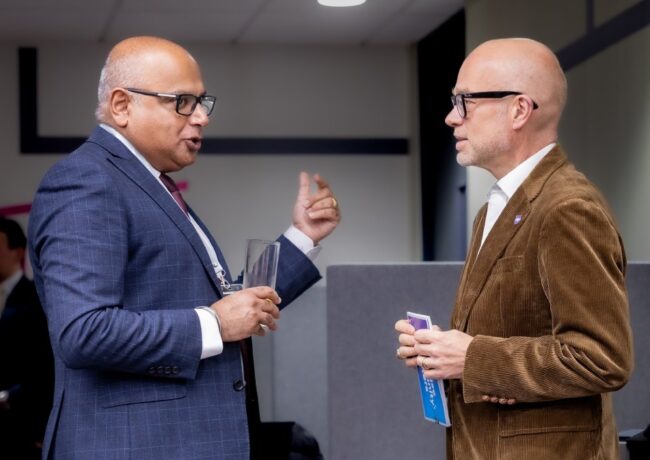 Derby South MP Baggy Shanker with Places for People CEO Greg Reed.