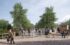 An artists impression of a proposed new public space near Bilston High Street