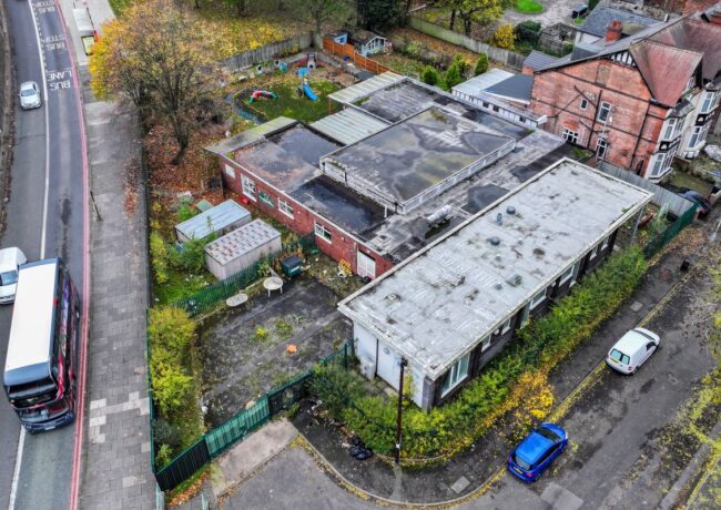 An aerial view of the former Birchfield Community Day Nursery in Handsworth