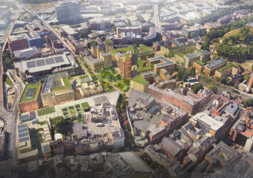 A CGI of a proposed development in Broad Marsh, Nottingham