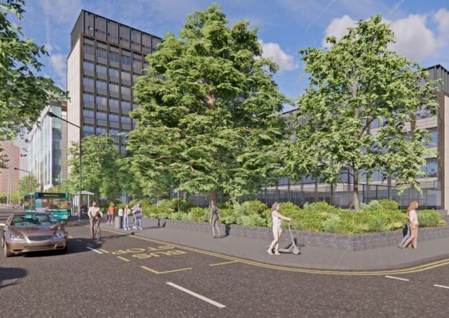 A visual of a proposed development at Calthorpe Road in Birmingham.