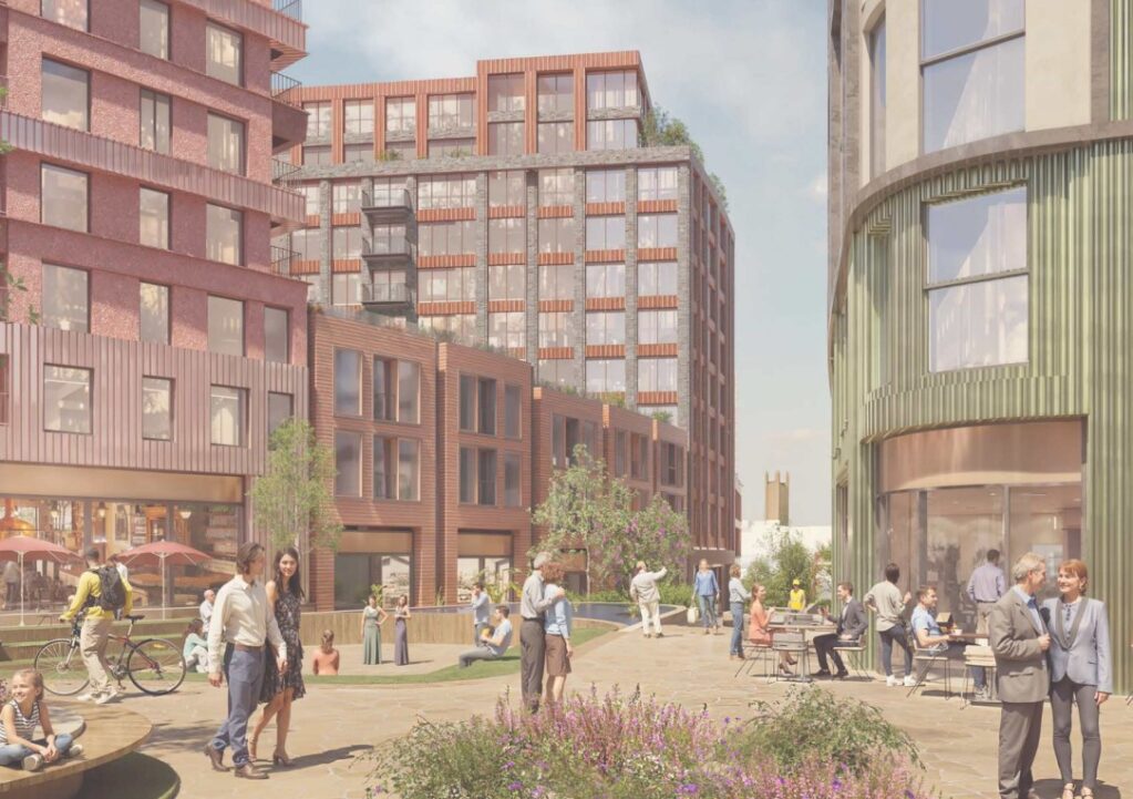 A CGI of a proposed redevelopment of Eagle Market in Derby