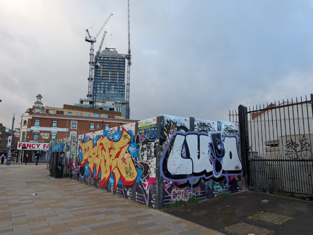 The site on Digbeth High Street, opposite the coach station.