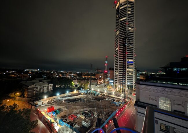 An aerial view of the Edition Birmingham site