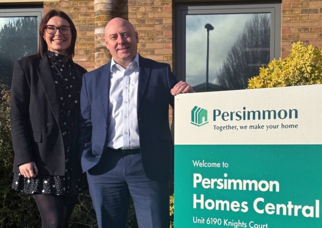 Emily Berville Charlesworth, Land Director and Neil Williams, Regional Managing Director at Persimmon Homes Central