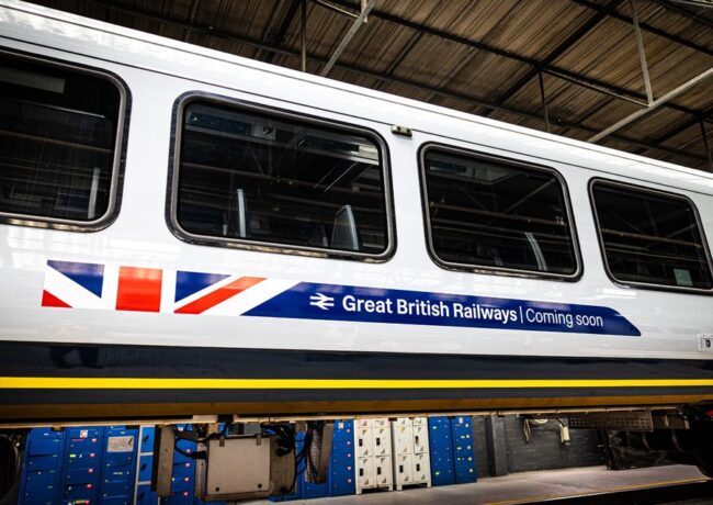New Great British Railways livery on UK passenger train