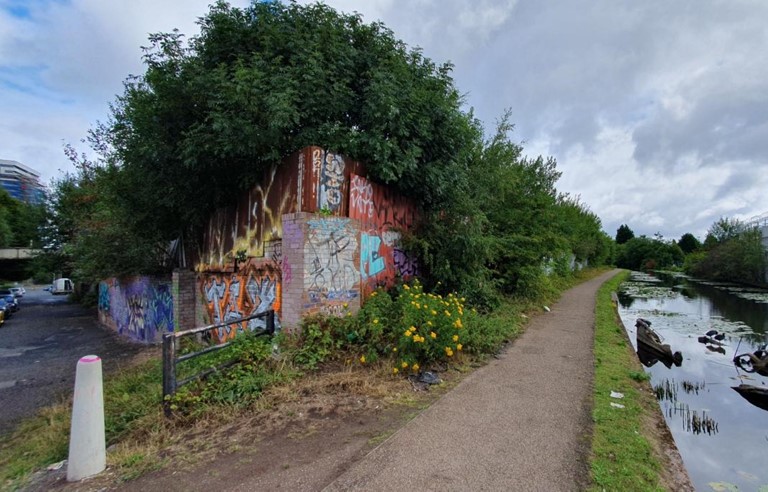 A former battery factory in Wolverhampton, set to become 31 homes.
