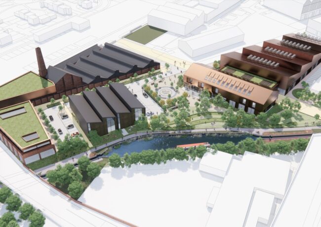 A CGI of Wolverhampton's Green Innovation Corridor