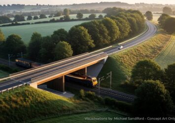 A CGI of Herefordshire bypass