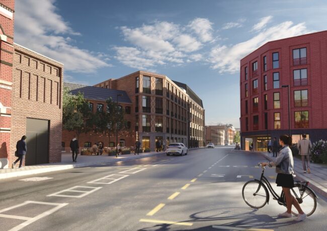 An artists impression(CGI) of part of a proposed new development in Birmingham's Great Hampton Street