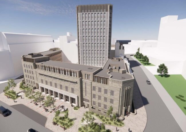 A CGI of a proposed student accommodation block in Nottingham