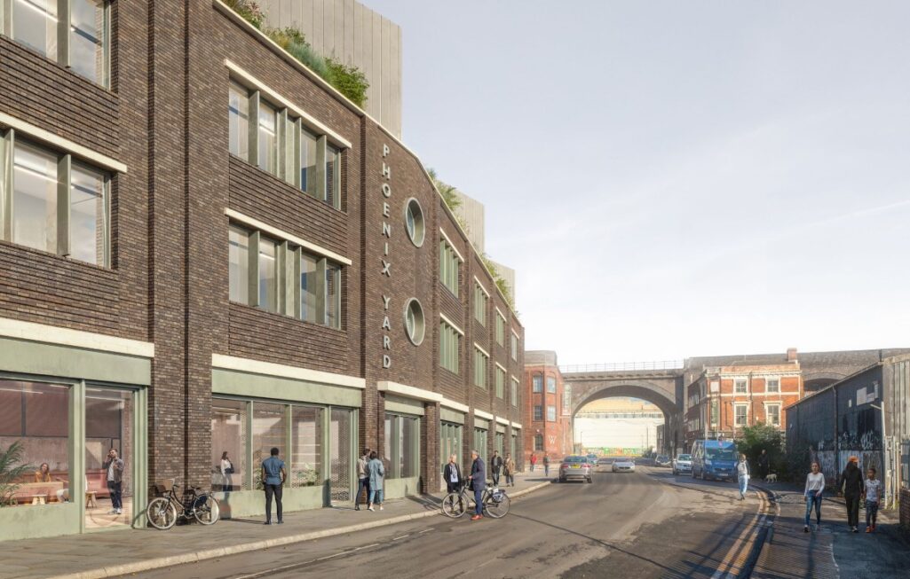 A CGI of one of the proposed new buildings on Phoenix Yard.