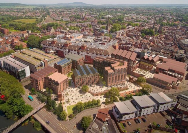 A visual of a proposed regeneration scheme for Shrewsbury