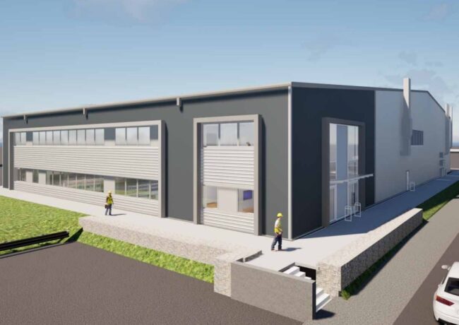 A CGI of a proposed new building at Rolls Royce, Derby