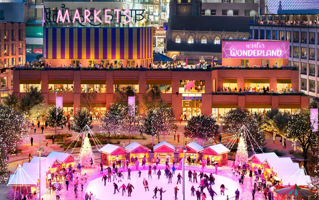 A CGI of a proposed Smithfield redevelopment in Birmingham