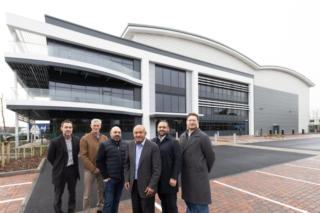 Chris Kirkland, City of Wolverhampton Council; Alex Morgan, Stoford; Kunal Patel, Task; Ravi Patel, Task; Nikul Patel, Task; Councillor Chris Burden, City of Wolverhampton Council.