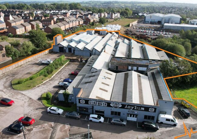 An aerial view of the Trent Trading Estate in Hanley.