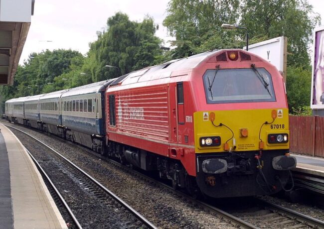 An express service between Shrewsbury and London at telford in 2010.